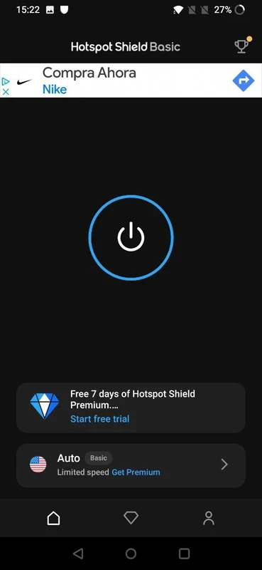 Hotspot Shield VPN — captură de ecran 2