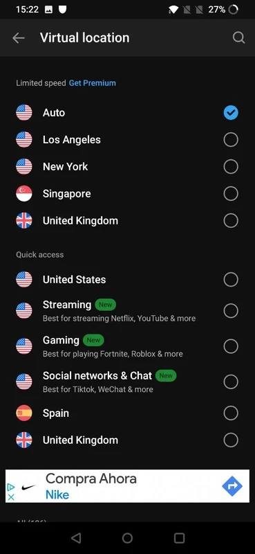 Hotspot Shield VPN — captură de ecran 3