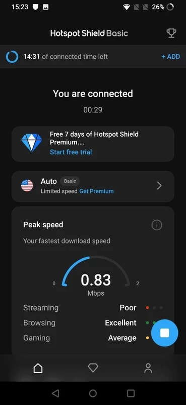 Hotspot Shield VPN — captură de ecran 6